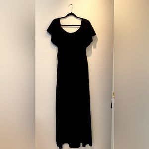 Maxi Black Dress with Slit
